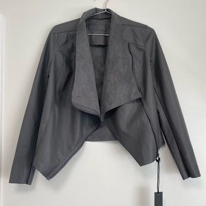 SOLD⚡️BLANKNYC Grey Faux Leather Jacket • NWT • XS